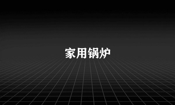 家用锅炉