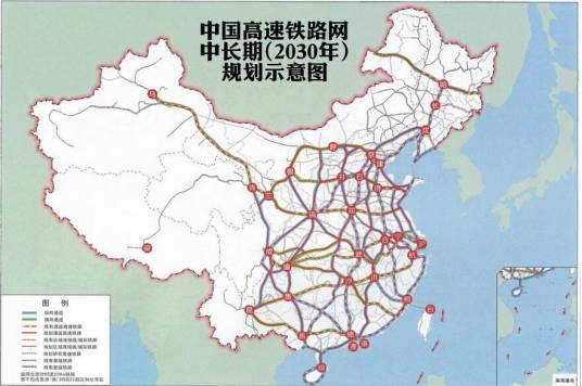 中国“八纵八横”高速铁路网
