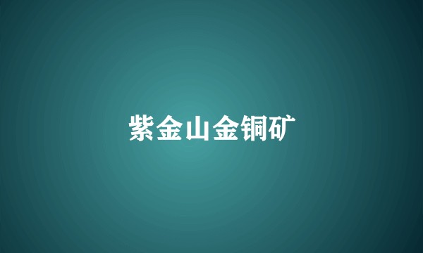 紫金山金铜矿
