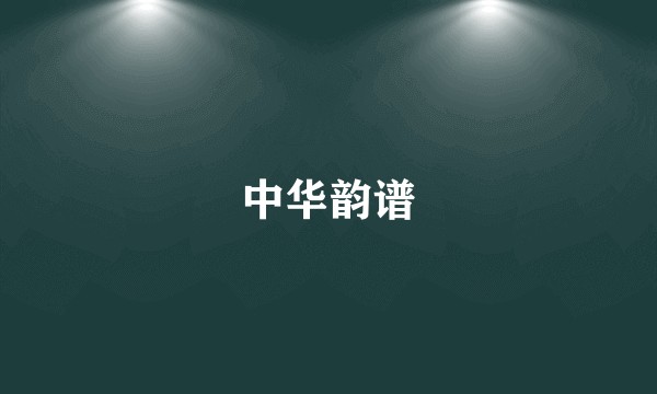 中华韵谱
