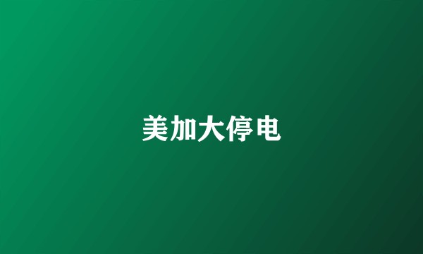 美加大停电