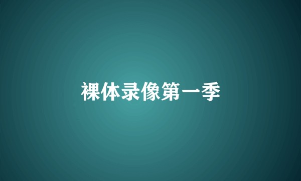 裸体录像第一季