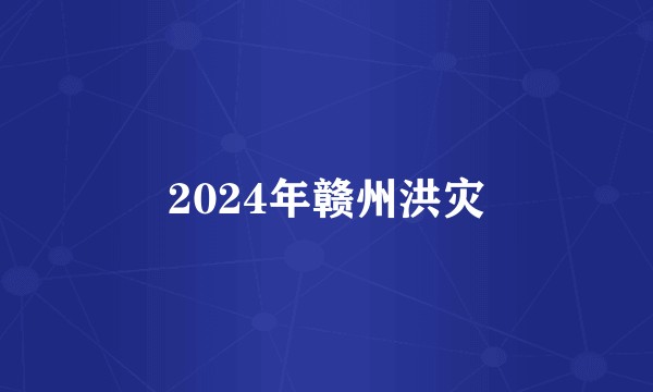 2024年赣州洪灾