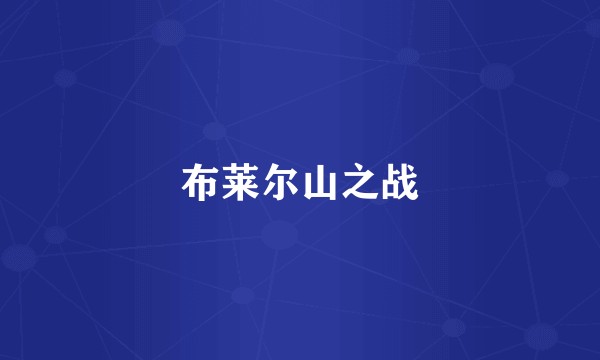 布莱尔山之战