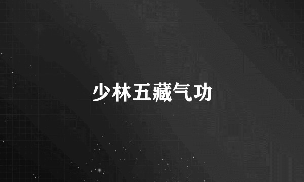 少林五藏气功