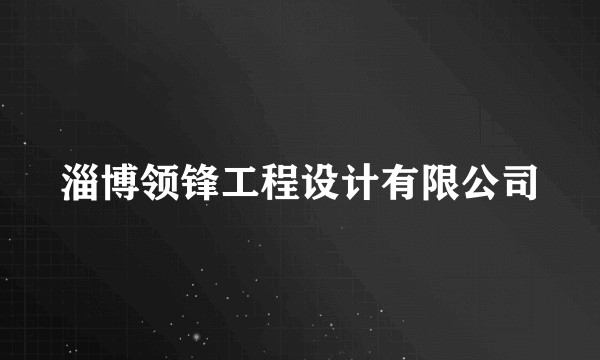 淄博领锋工程设计有限公司