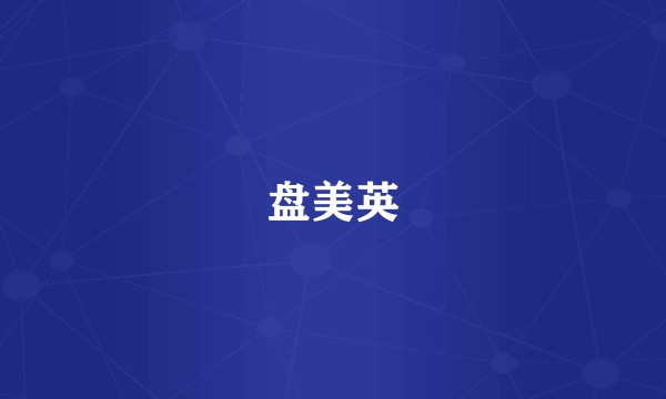 盘美英