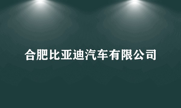合肥比亚迪汽车有限公司