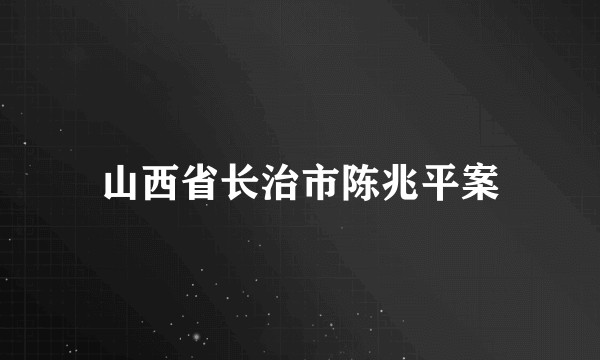山西省长治市陈兆平案