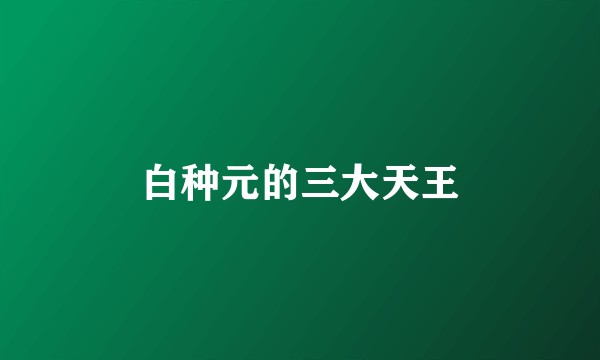 白种元的三大天王