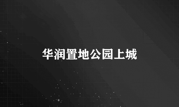 华润置地公园上城