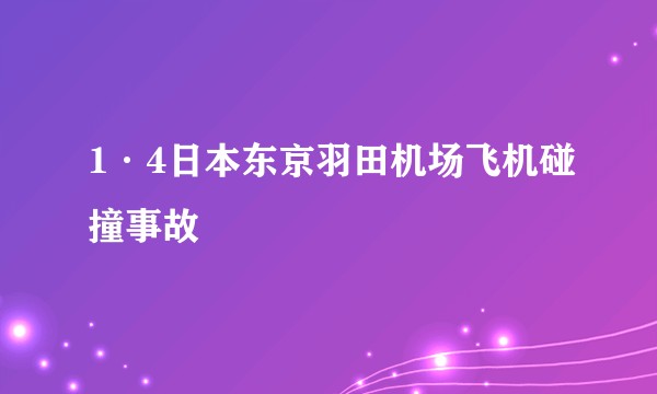 1·4日本东京羽田机场飞机碰撞事故