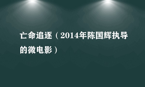亡命追逐（2014年陈国辉执导的微电影）