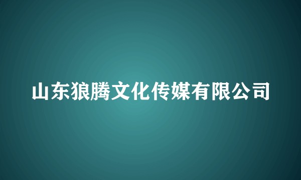 山东狼腾文化传媒有限公司