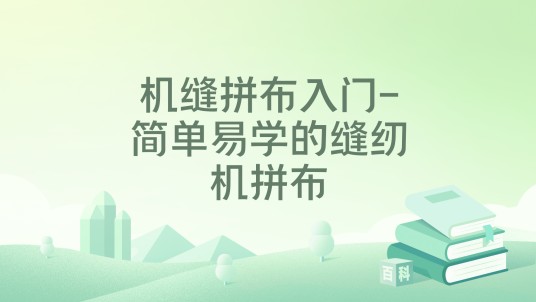 机缝拼布入门-简单易学的缝纫机拼布