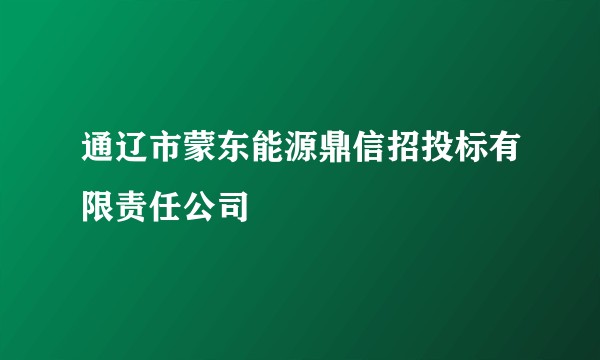 通辽市蒙东能源鼎信招投标有限责任公司