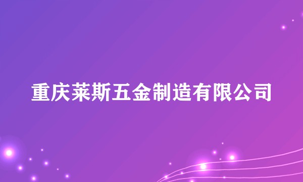 重庆莱斯五金制造有限公司
