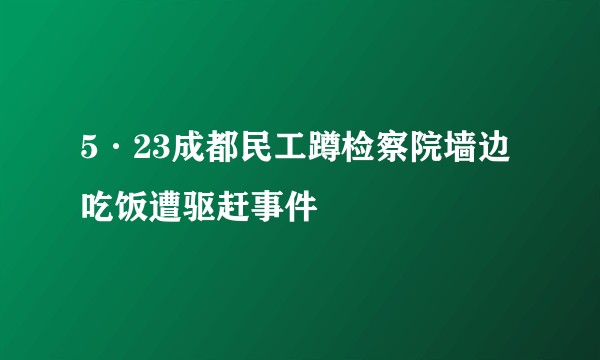 5·23成都民工蹲检察院墙边吃饭遭驱赶事件
