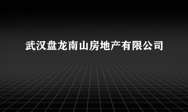武汉盘龙南山房地产有限公司