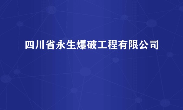 四川省永生爆破工程有限公司