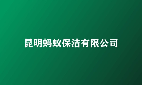 昆明蚂蚁保洁有限公司
