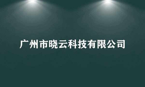 广州市晓云科技有限公司