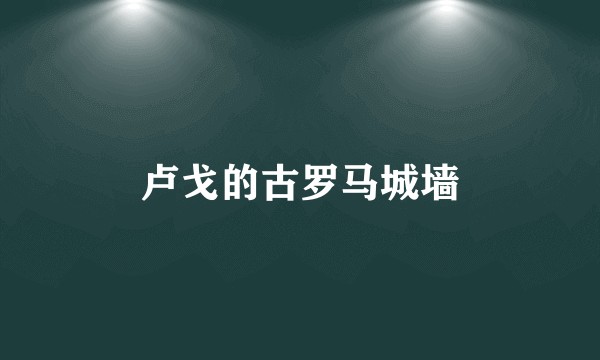 卢戈的古罗马城墙