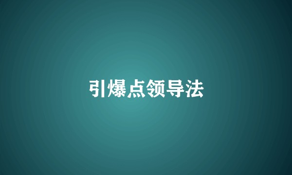 引爆点领导法