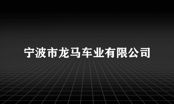 宁波市龙马车业有限公司