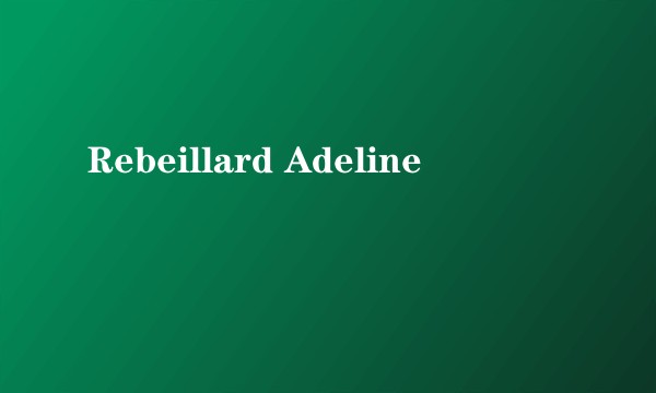 Rebeillard Adeline