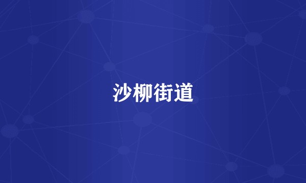 沙柳街道