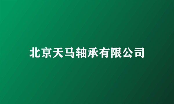 北京天马轴承有限公司