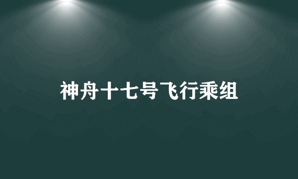 神舟十七号飞行乘组