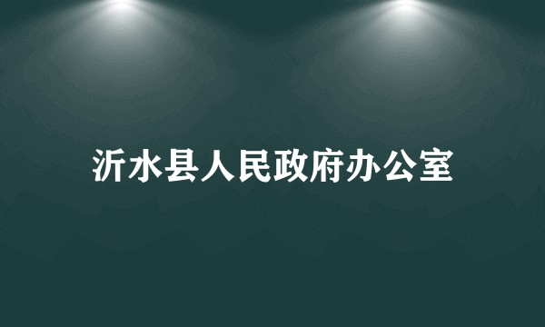 沂水县人民政府办公室