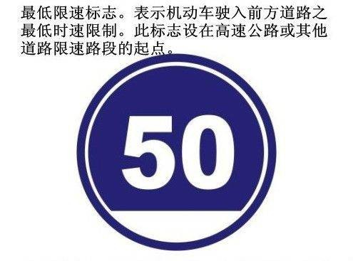 最低限速标志