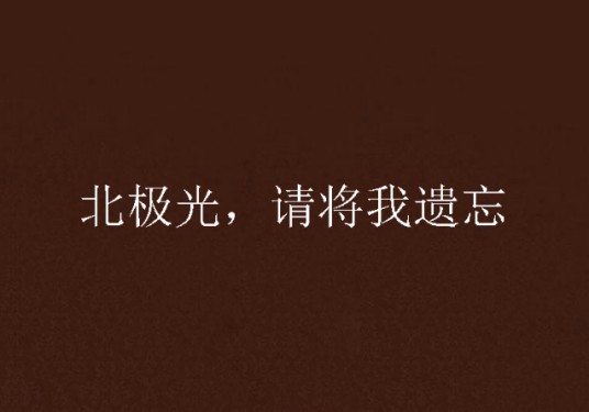 北极光，请将我遗忘
