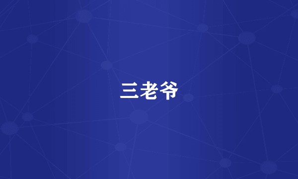 三老爷