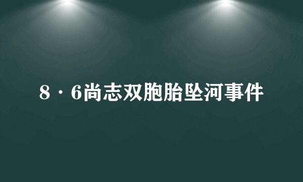 8·6尚志双胞胎坠河事件