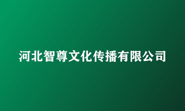 河北智尊文化传播有限公司