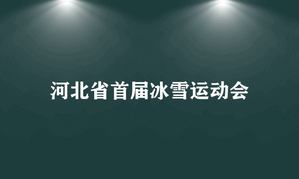 河北省首届冰雪运动会