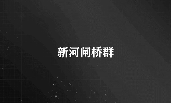 新河闸桥群