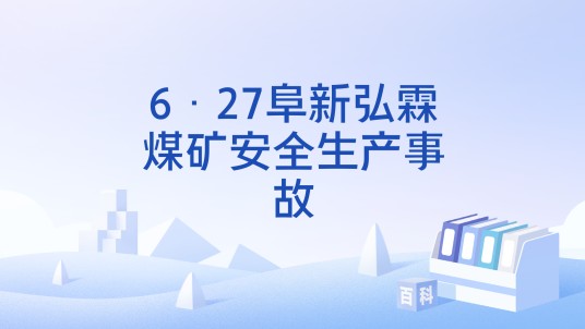6·27阜新弘霖煤矿安全生产事故