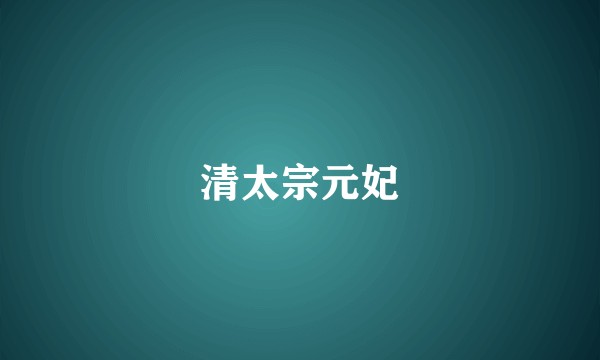清太宗元妃