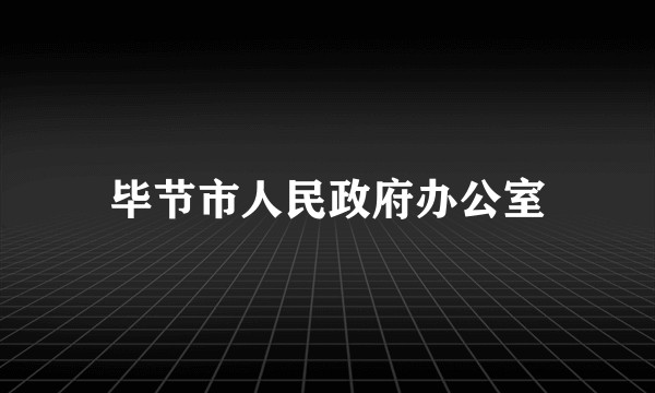 毕节市人民政府办公室