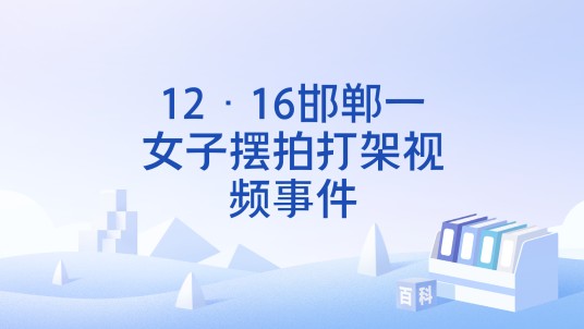 12·16邯郸一女子摆拍打架视频事件