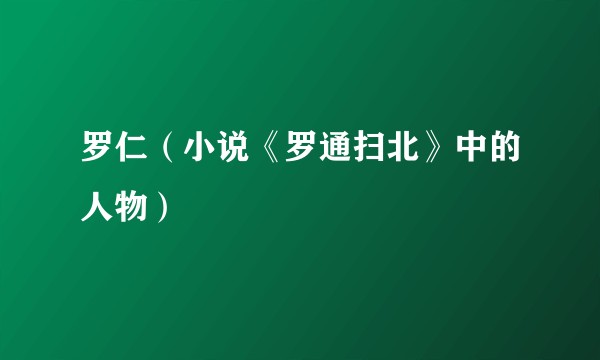 罗仁（小说《罗通扫北》中的人物）