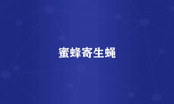 蜜蜂寄生蝇