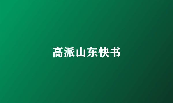 高派山东快书