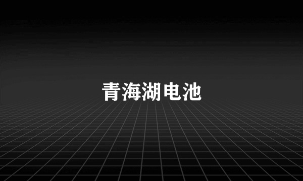 青海湖电池