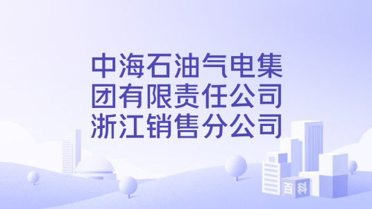 中海石油气电集团有限责任公司浙江销售分公司